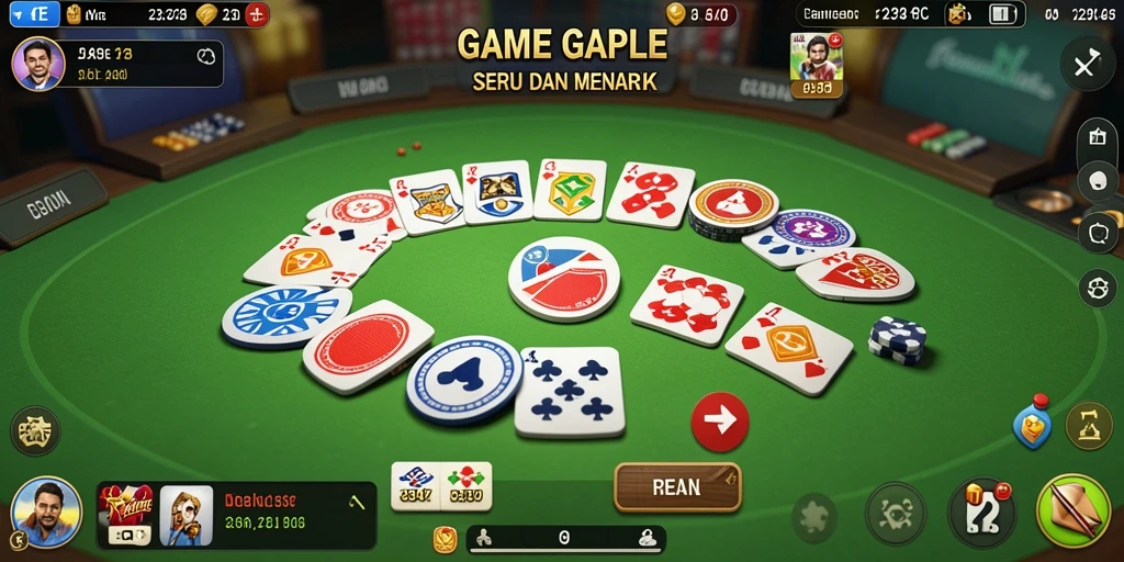 Tampilan seru gameplay Gaple di 234E.