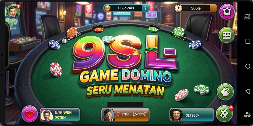 Tampilan permainan Domino yang seru dan menantang di 9SL.