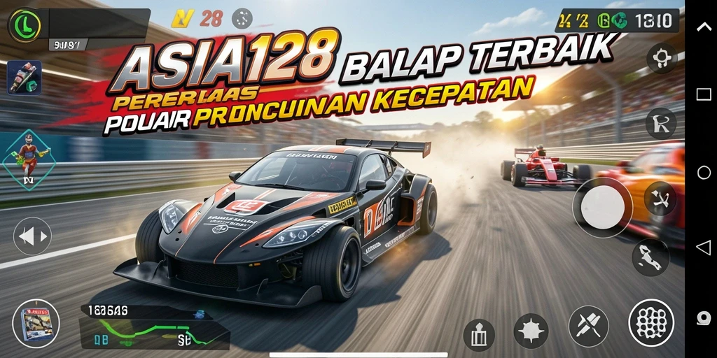 Gameplay balap seru dalam ASIA128 dengan grafis menarik.