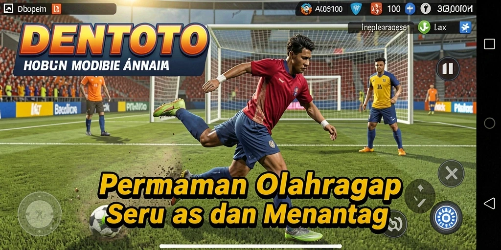 Tangkapan layar DENTOTO menampilkan momen seru di lapangan olahraga.