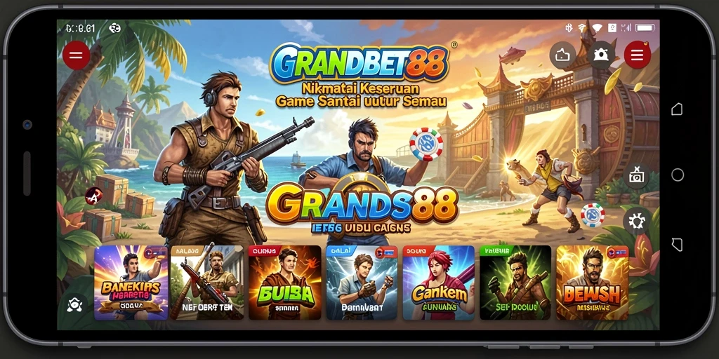 Tampilan gameplay <strong>GRANDBET88</strong> yang menarik dan penuh warna.