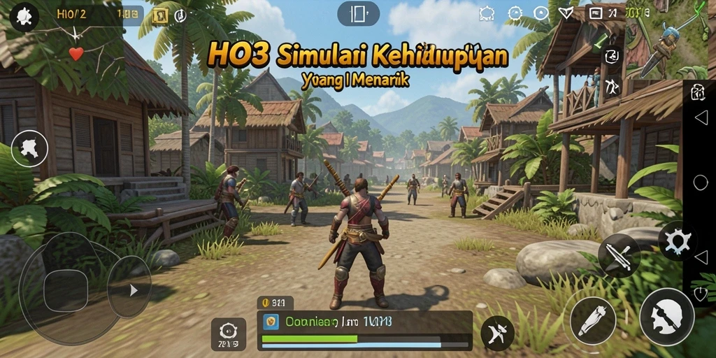 Tampilan gameplay HO3 yang menarik dengan interaksi sosial.