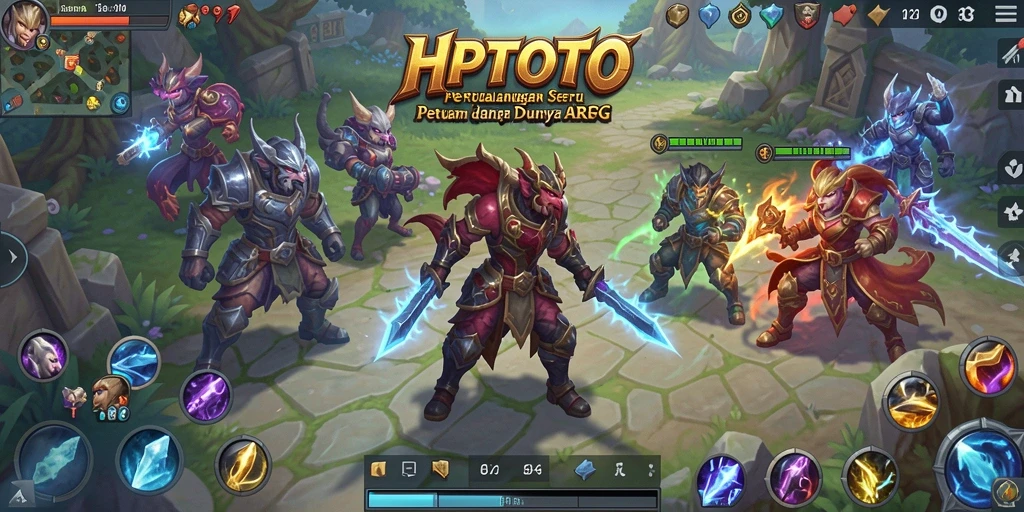 Screenshot utama HPTOTO menampilkan aksi epic dalam pertarungan ARPG.