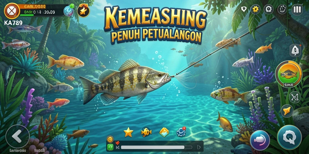 Tampilan gameplay KA789 yang menampilkan aksi memancing yang seru.