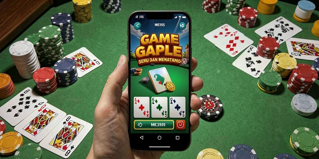 Screenshot gameplay ME355 menampilkan suasana seru Gaple.