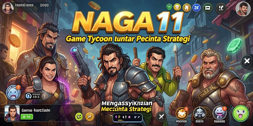 Tampilan gameplay NAGA11 menampilkan pengelolaan bisnis yang seru dan strategis.