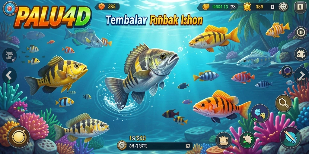 Tampilan gameplay PALU4D menampilkan aksi seru dalam menangkap ikan.