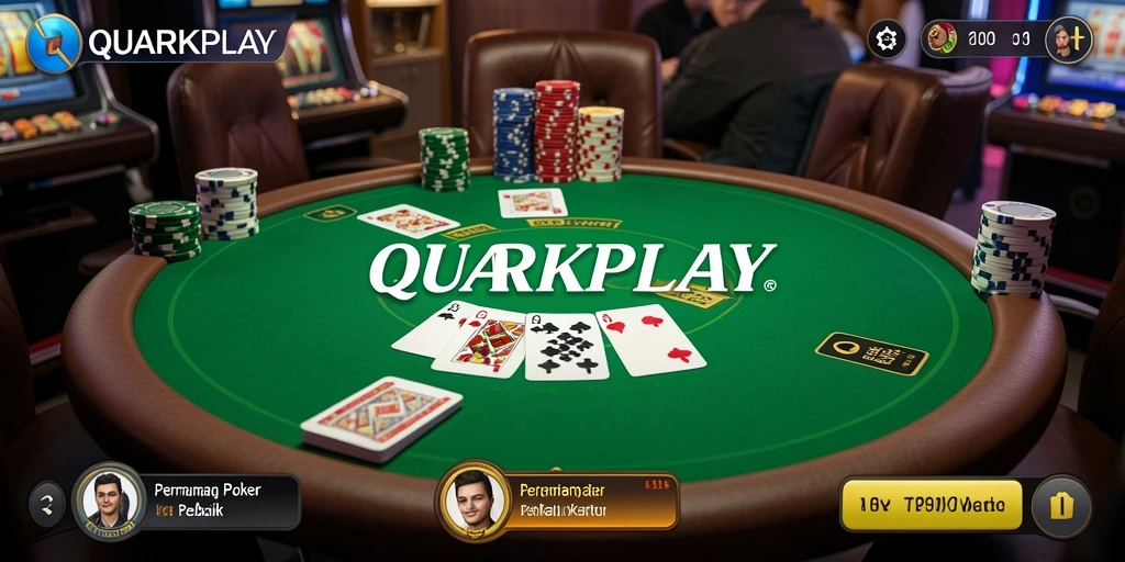 Screenshot permainan QUARKPLAY yang menampilkan keseruan Poker online.