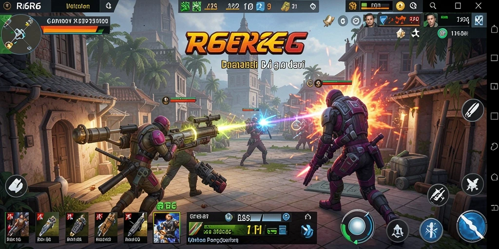 Gameplay R6R6 yang intens dan mendebarkan dalam strategi pertempuran.