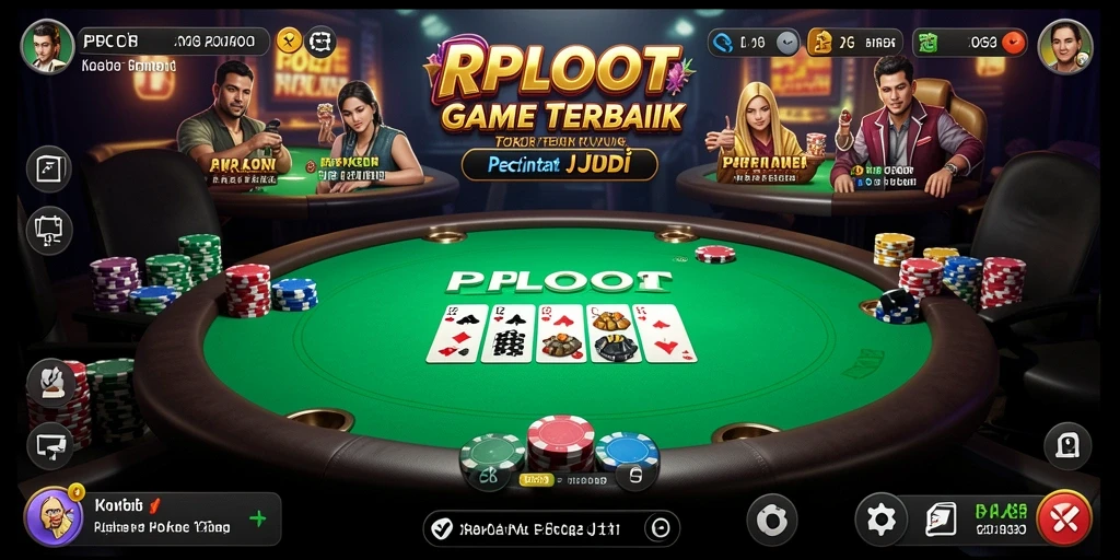 Tampilan gameplay Poker yang mendebarkan di RPLOOT.